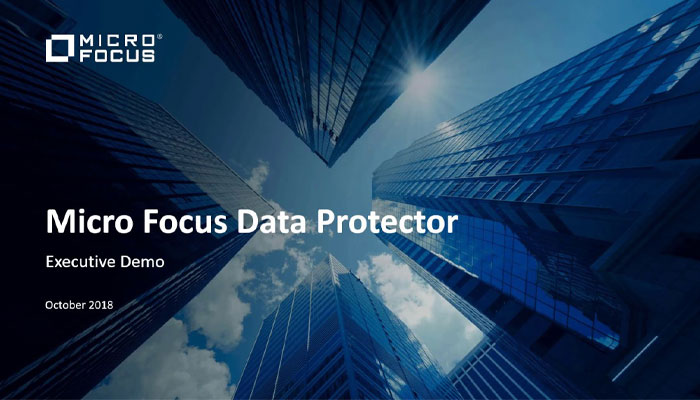Micro Focus Data Protector This information can guide decision making, investment planning and optimization of data protection strategies in an organization.