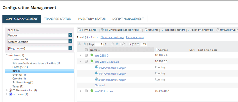 SolarWinds NCM features