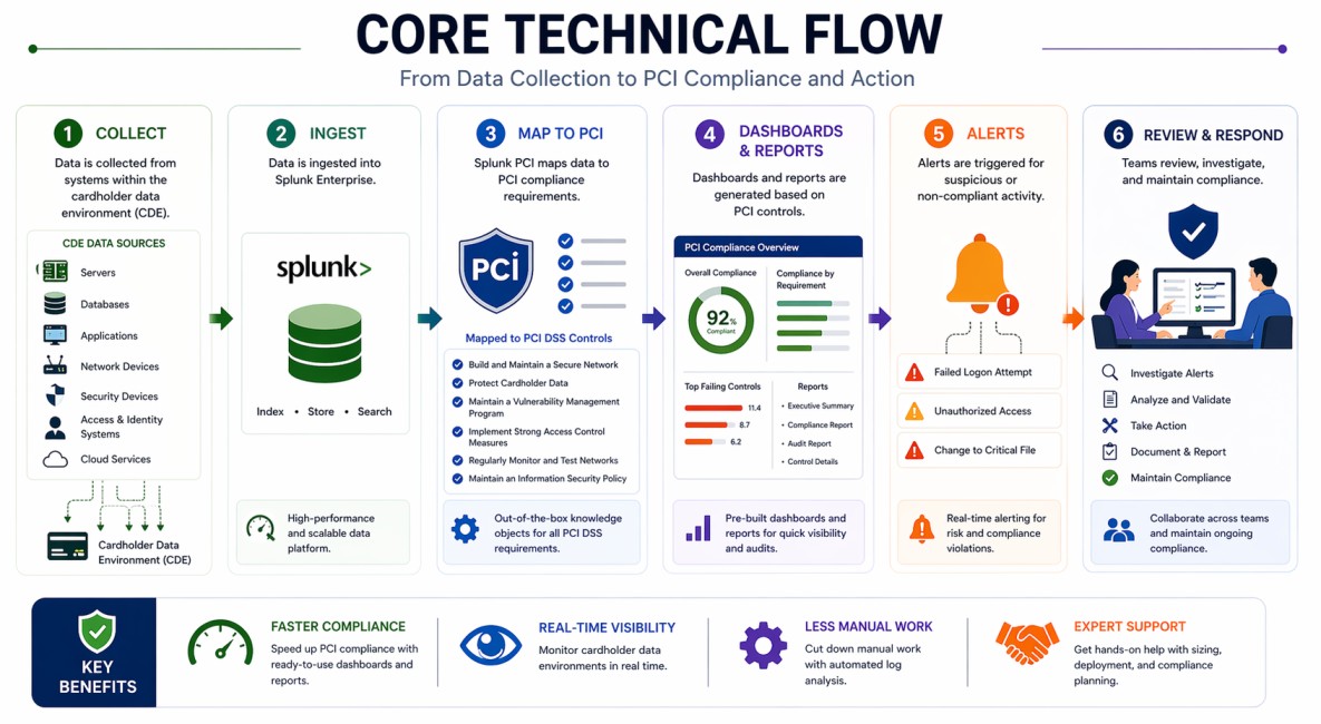 Splunk PCI core technical flow 
