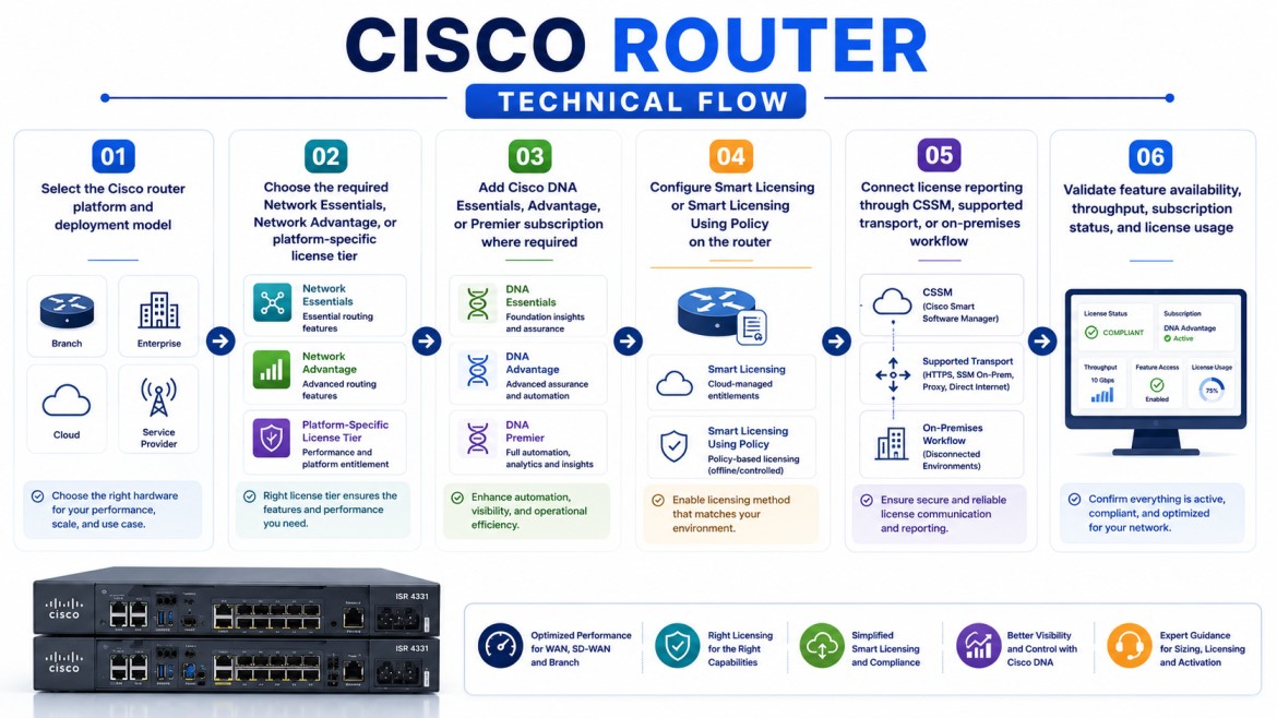 Cisco Router License technical core