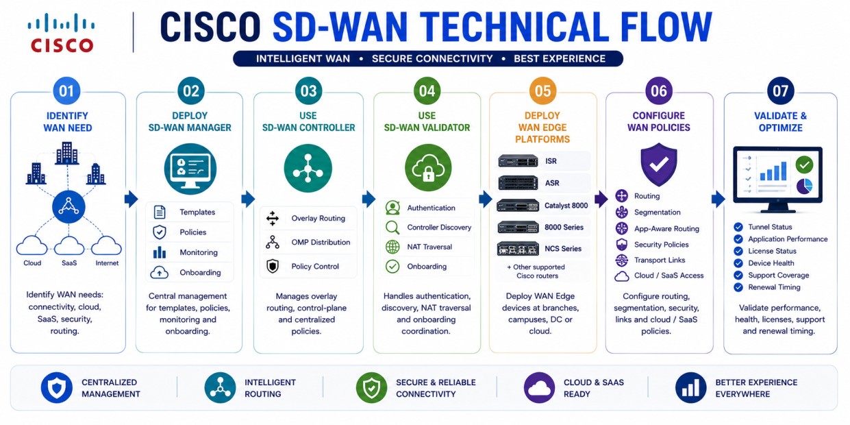 Cisco SD-WAN technical flow