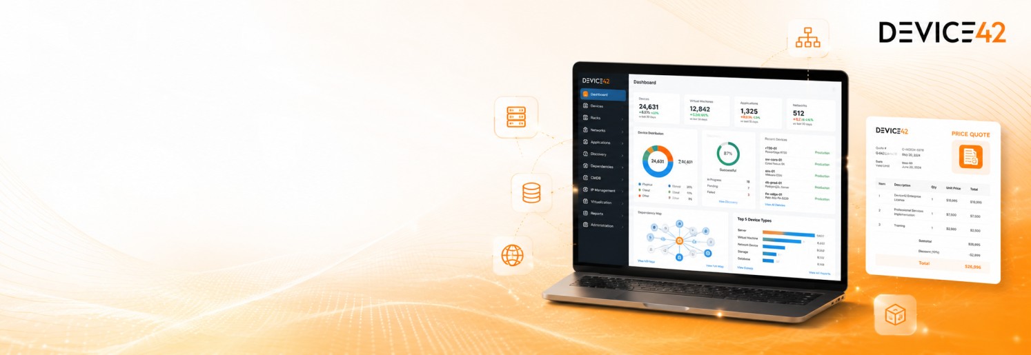 Device42 licensing and price quote banner