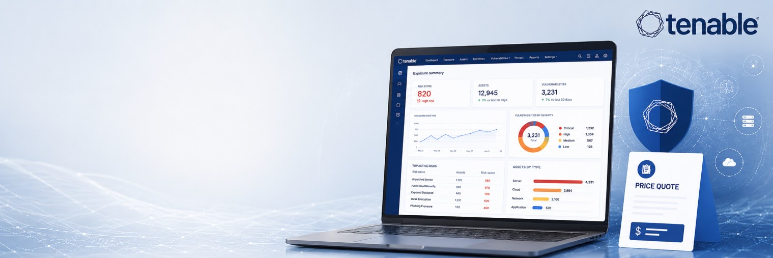 Tenable price quote banner