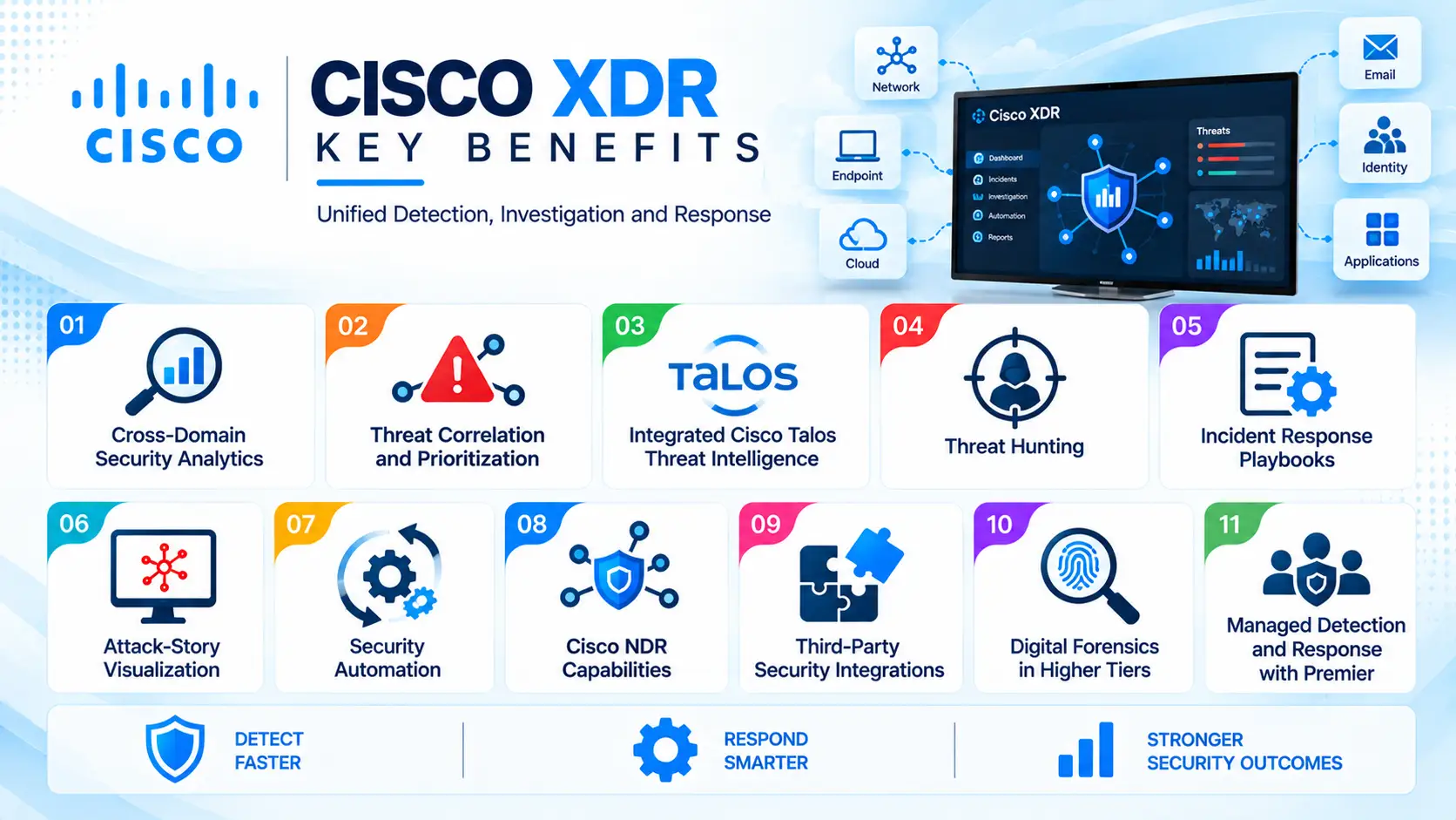 Cisco XDR Key Benefits Infographic